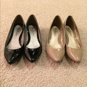 Two pairs of CL by Laundry flats